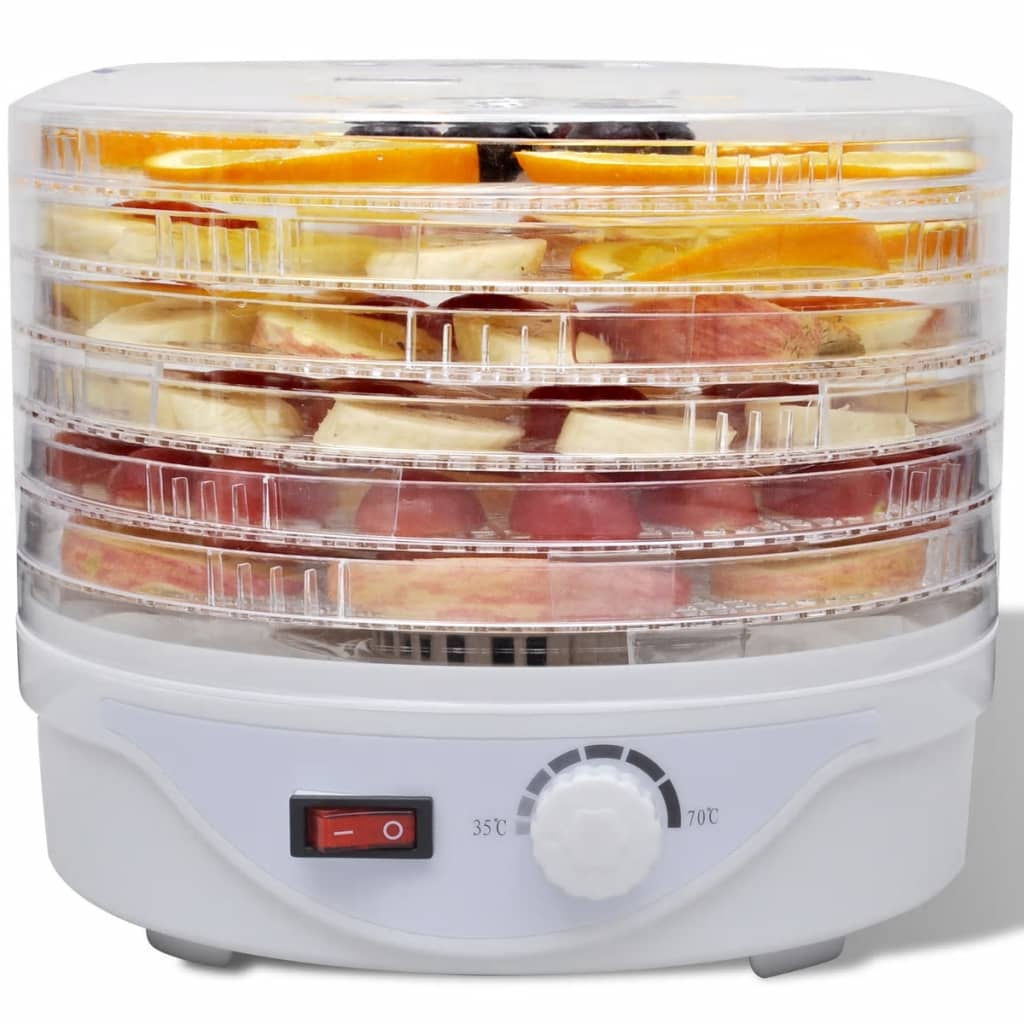 vidaXL Dehydrator do żywności z 6 tacami, okrągły
