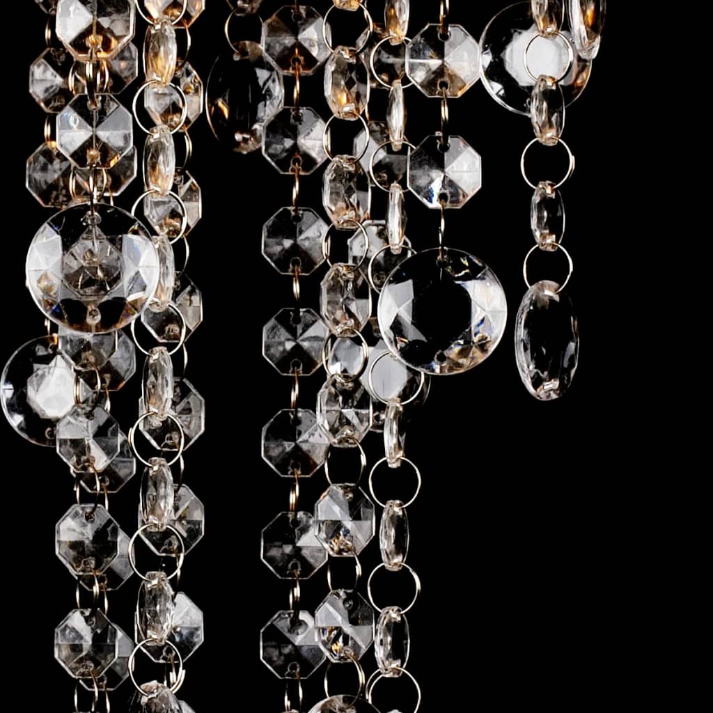 vidaXL Lampa sufitowa z kryształami, biała, metalowa