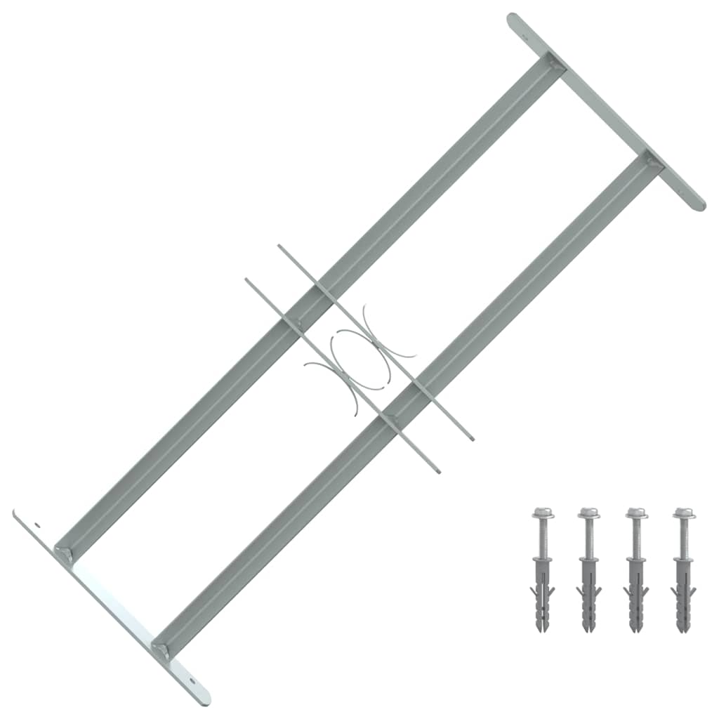 vidaXL Krata okienna 500-650 mm Stal ocynkowana srebrny