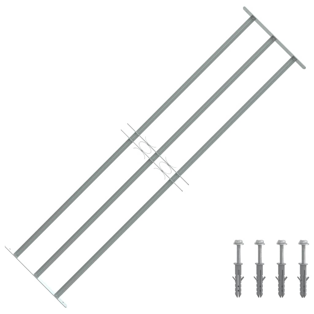 vidaXL Krata okienna 1000-1500 mm Stal ocynkowana srebrny