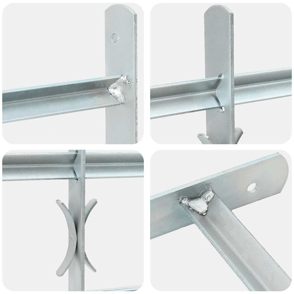 vidaXL Krata okienna 500-650 mm Stal ocynkowana srebrny