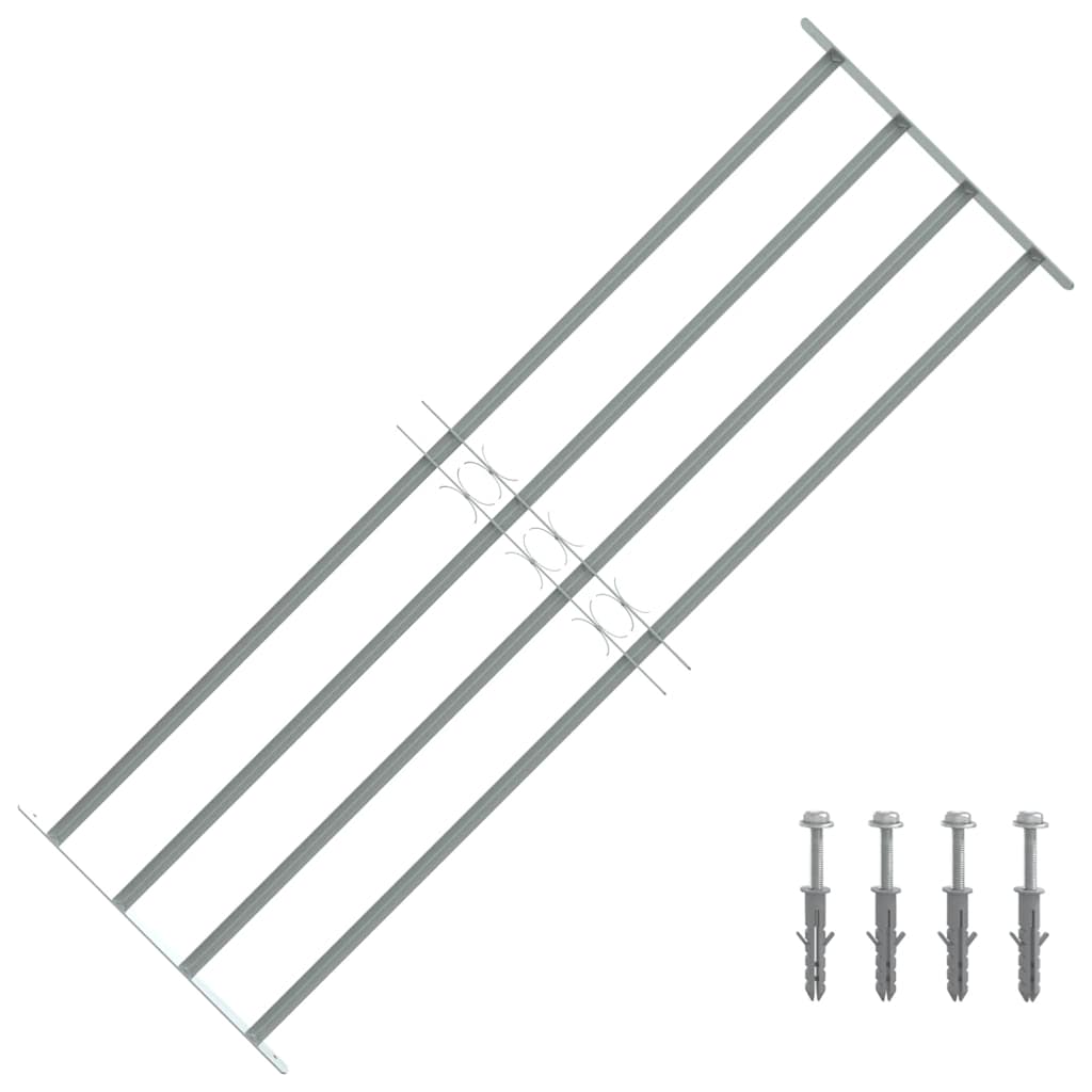 vidaXL Krata okienna 1000-1500 mm Stal ocynkowana srebrny