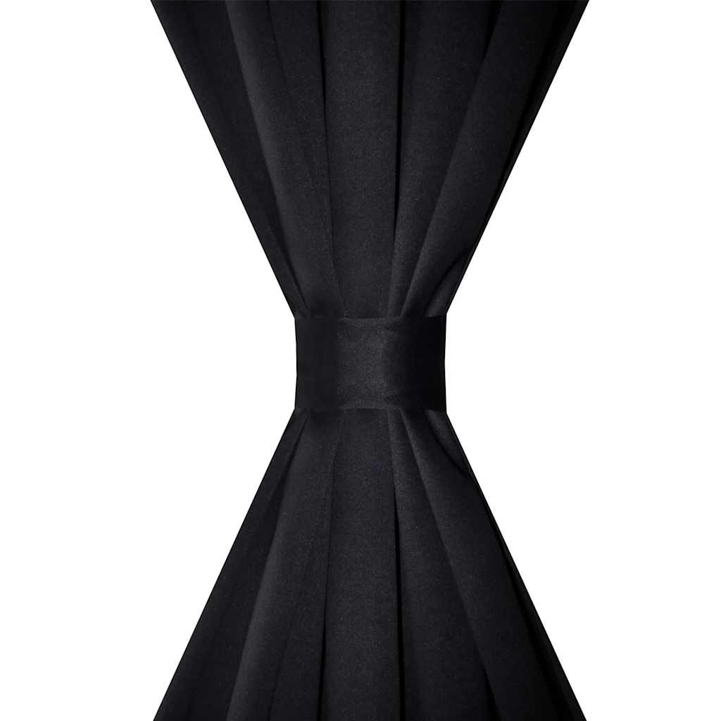 Czarne zasłony zaciemniające, 135 x 245 cm, 2 sztuki