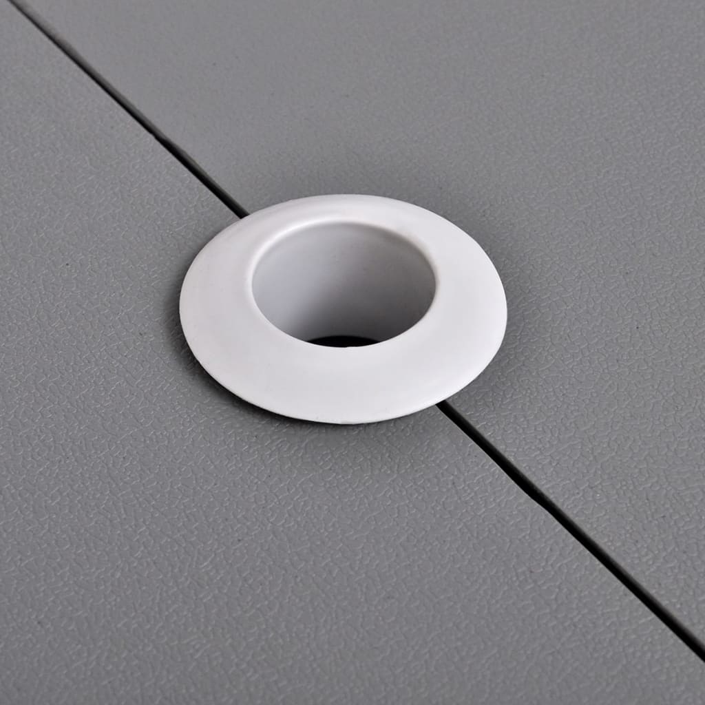 vidaXL Zestaw kempingowy, stół i 4 stołki, aluminium, jasnoszary
