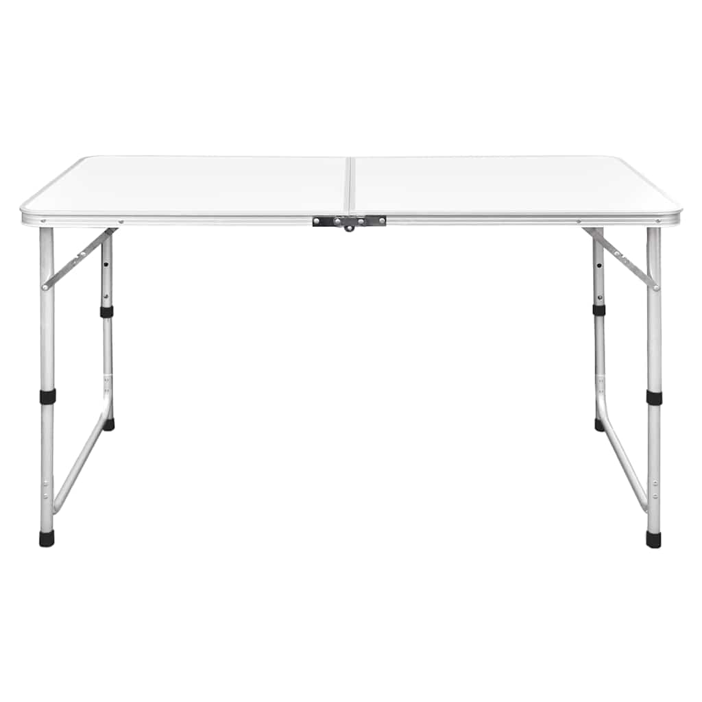 vidaXL Składany stół kempingowy, regulowany, aluminiowy, 120x60 cm