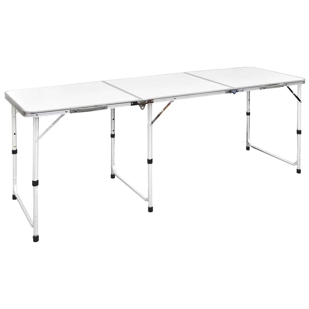 Składany, aluminiowy stół kempingowy z regulacją wysokości 180 x 60 cm