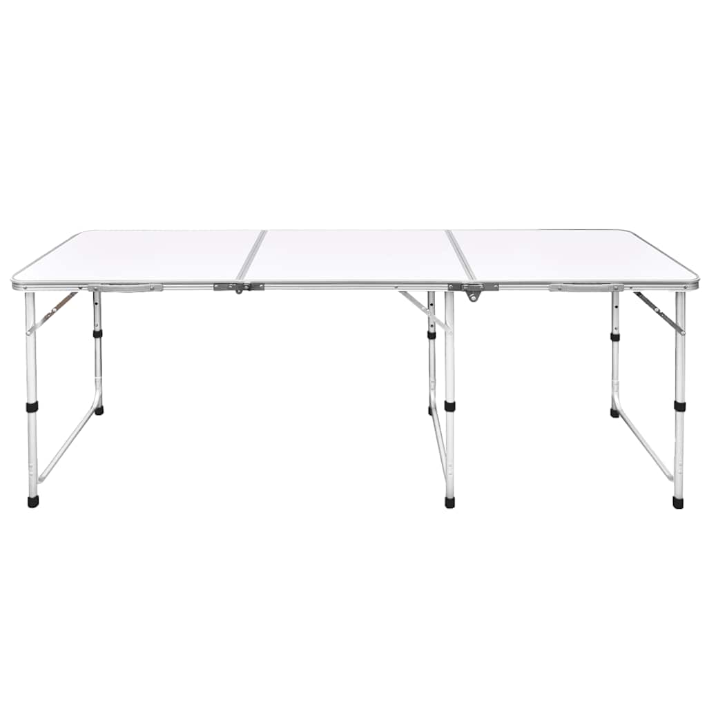 Składany, aluminiowy stół kempingowy z regulacją wysokości 180 x 60 cm
