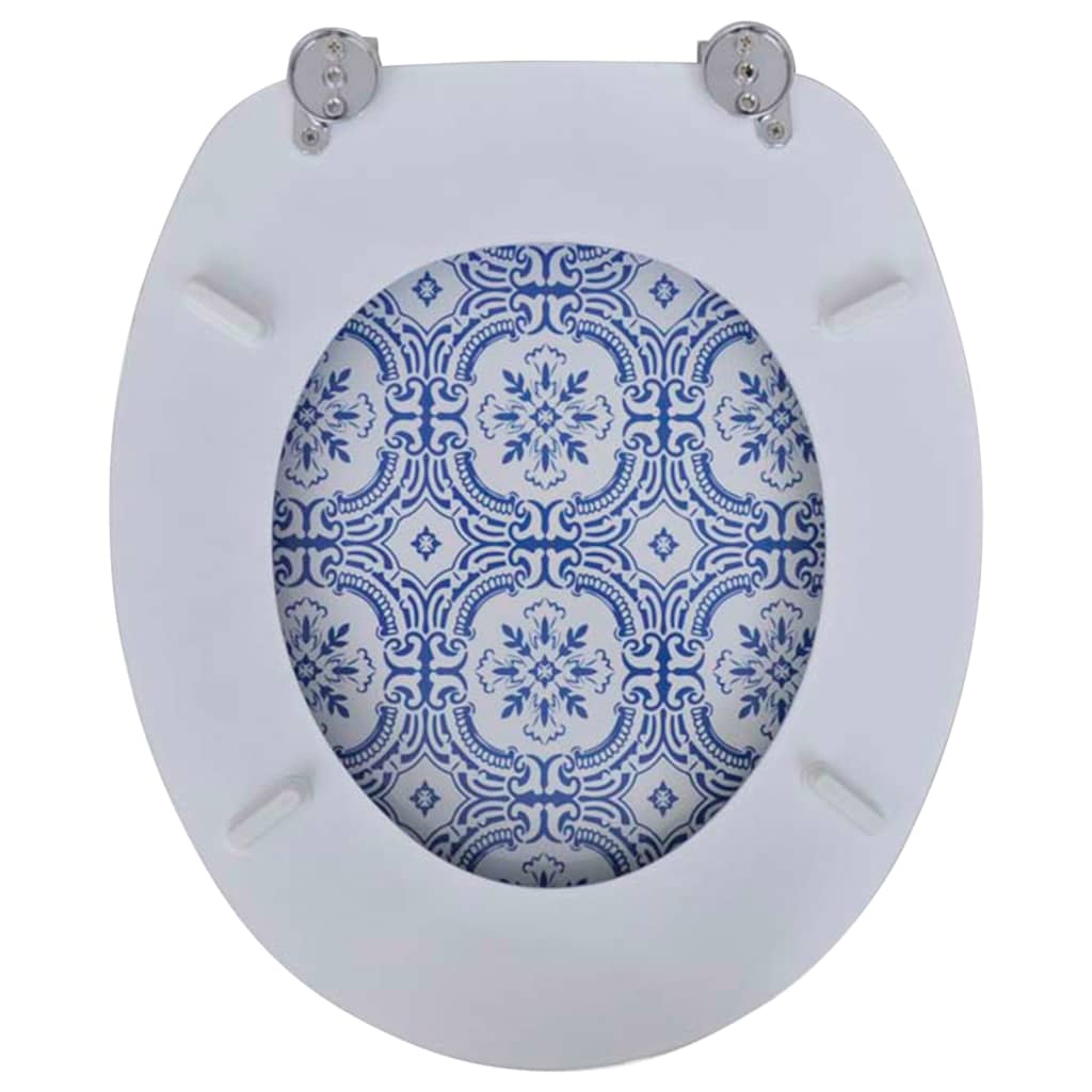 vidaXL Deska klozetowa, MDF, wzór w ornamenty
