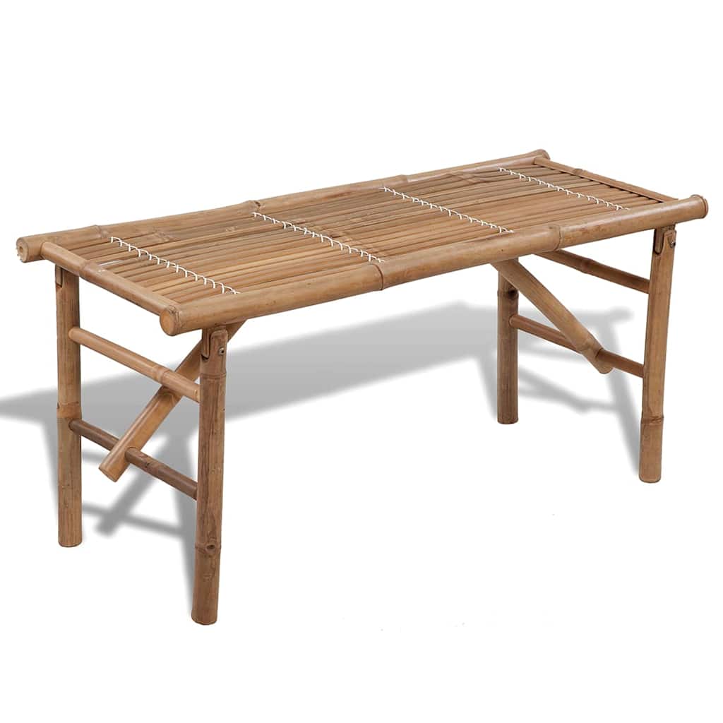 vidaXL Składana ławka ogrodowa, 118 cm, bambusowa