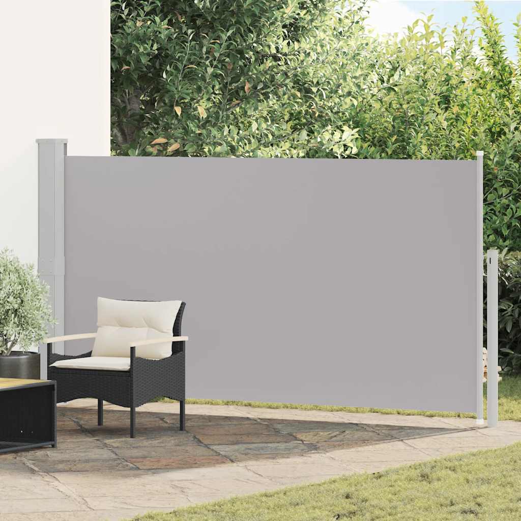 vidaXL Markiza boczna na taras, wysuwana 160 x 300 cm, szara