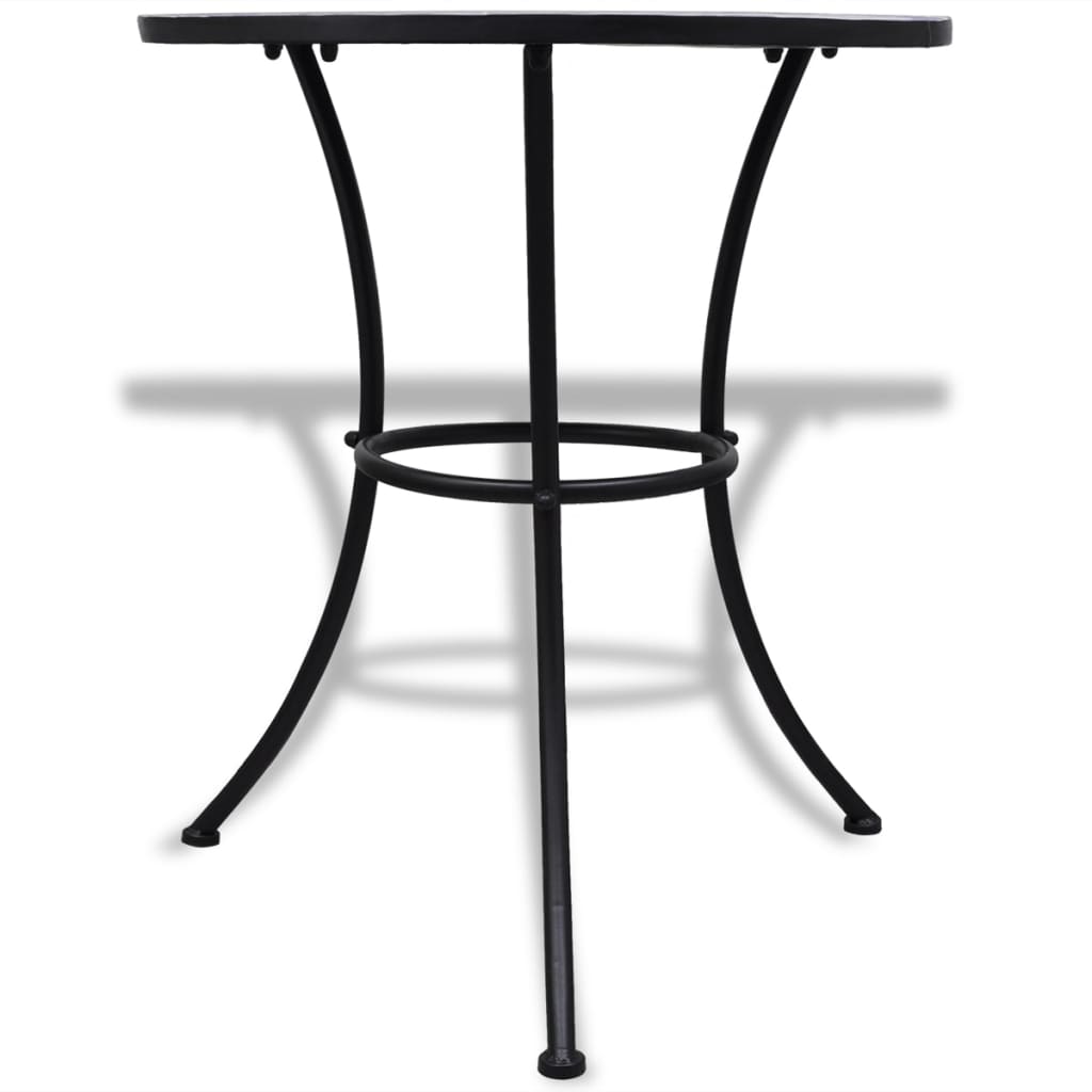 vidaXL Stolik bistro, niebiesko-biały, 60 cm, mozaikowy