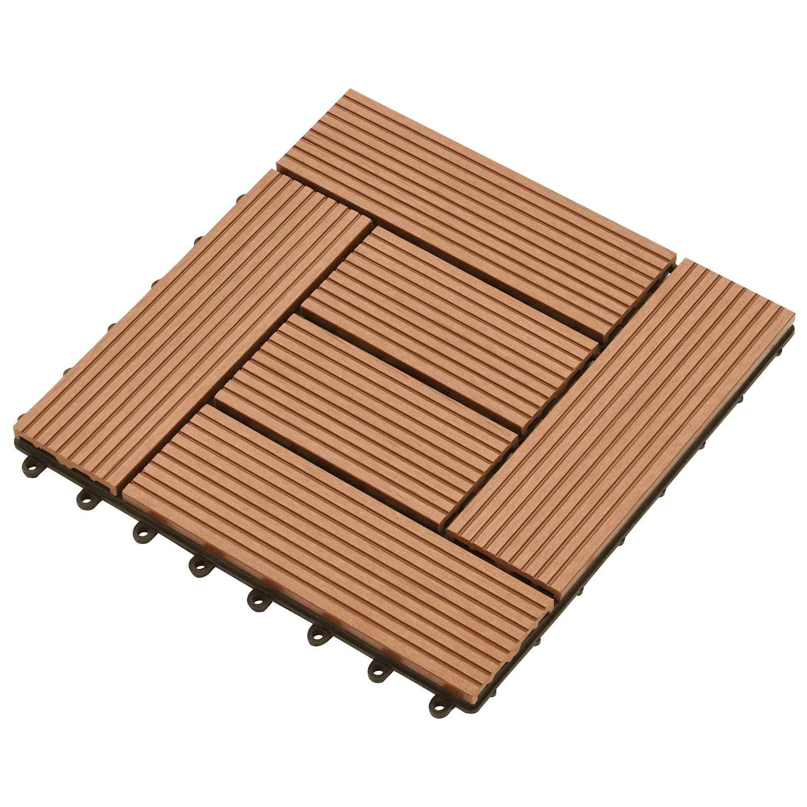 vidaXL Płytka Tarasowa 11 pcs brązowy 30 x 30 cm