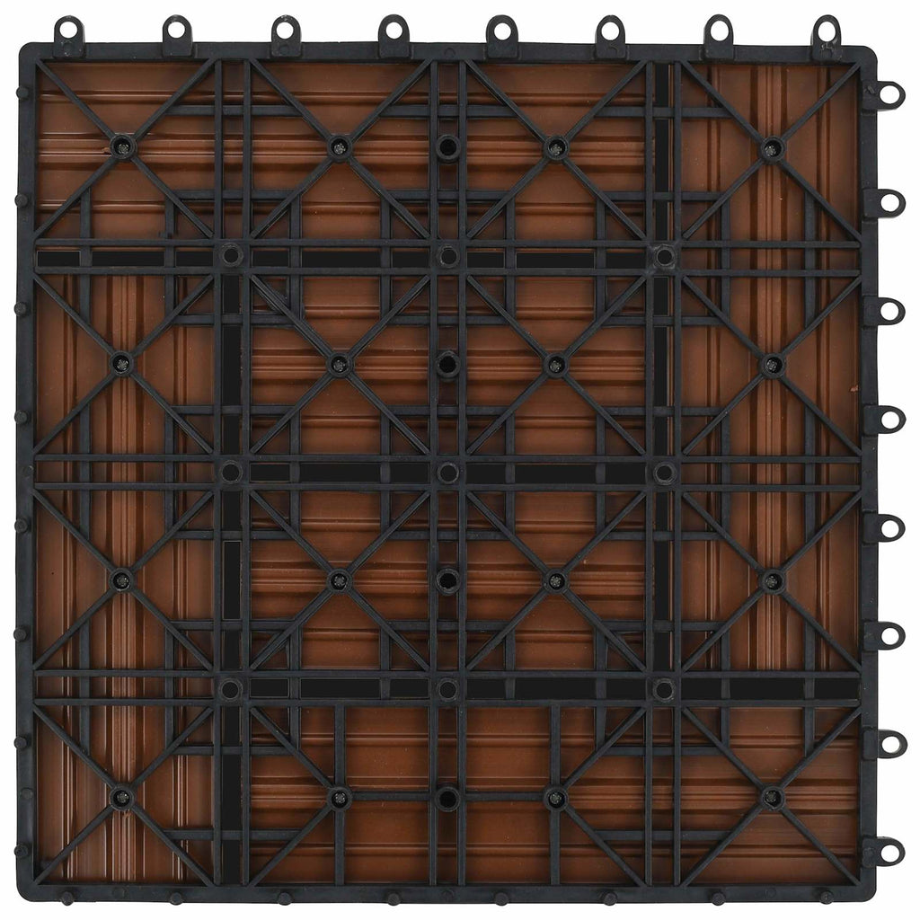 vidaXL Płytka Tarasowa 11 pcs brązowy 30 x 30 cm