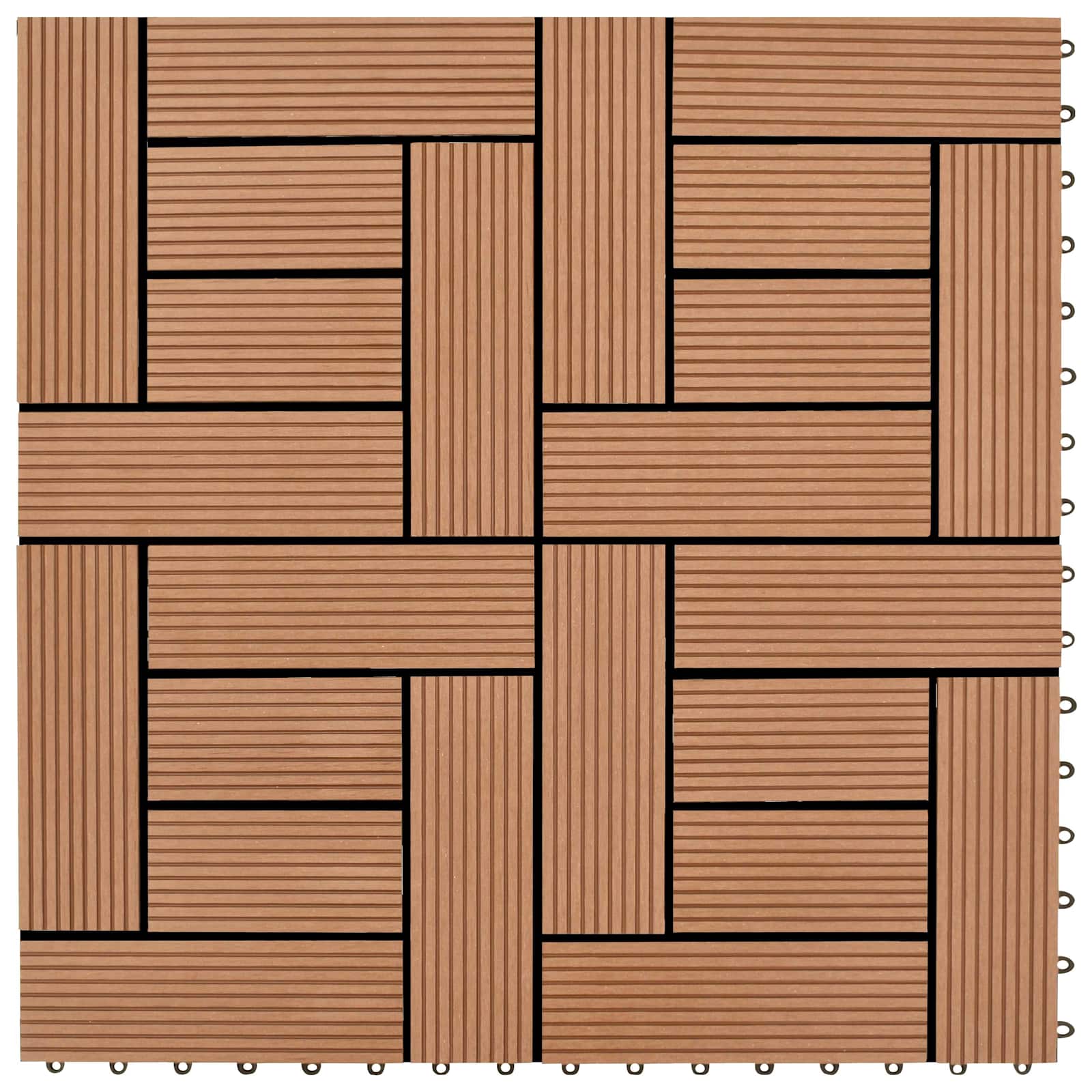 vidaXL Płytka Tarasowa 11 pcs brązowy 30 x 30 cm