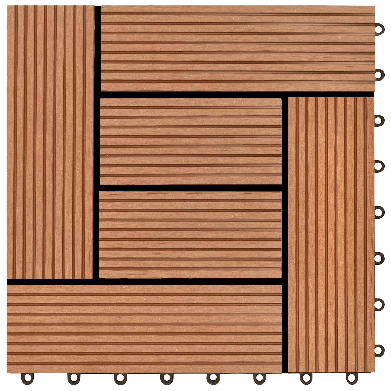 vidaXL Płytka Tarasowa 11 pcs brązowy 30 x 30 cm