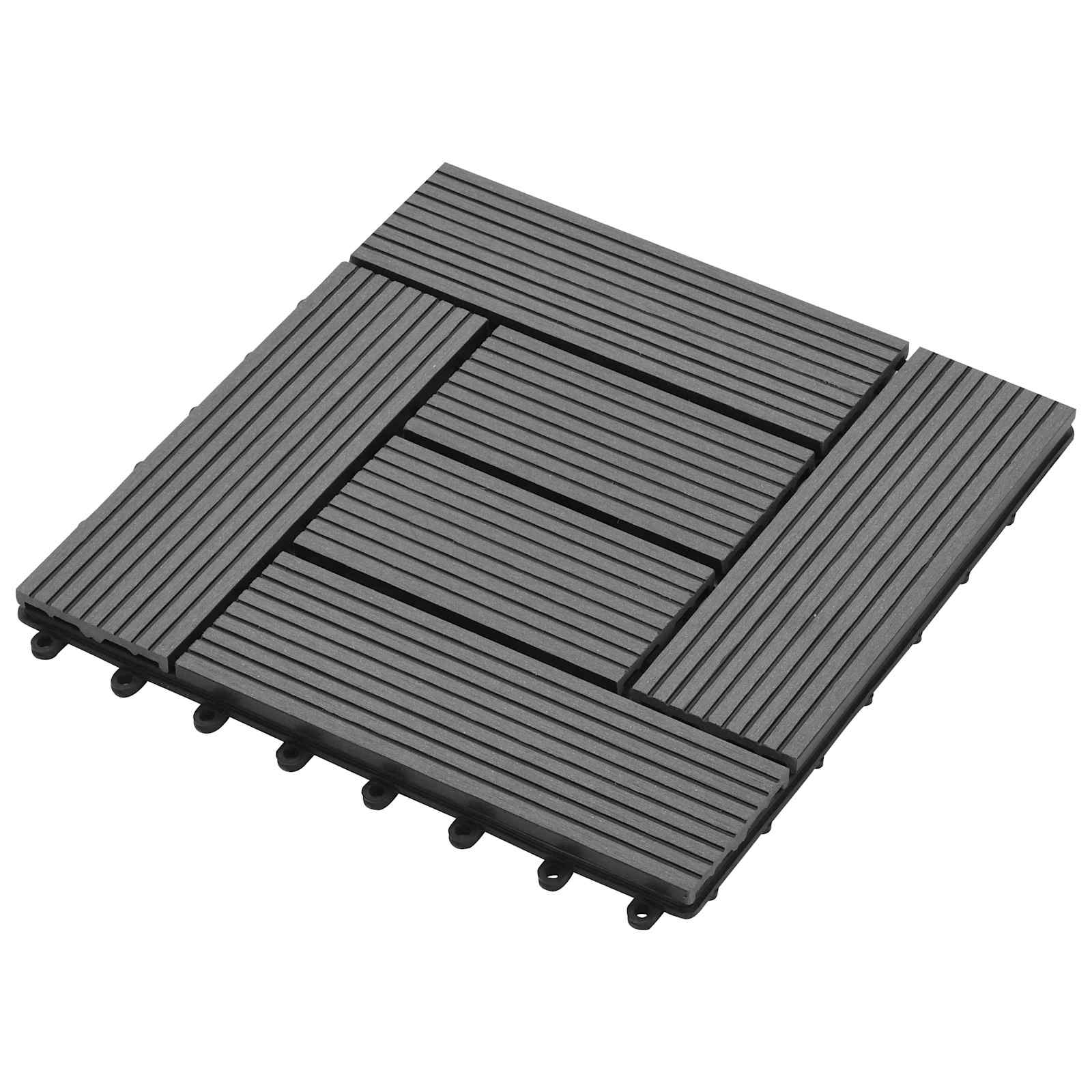 vidaXL Płytka Tarasowa 11 pcs Szary 30 x 30 cm