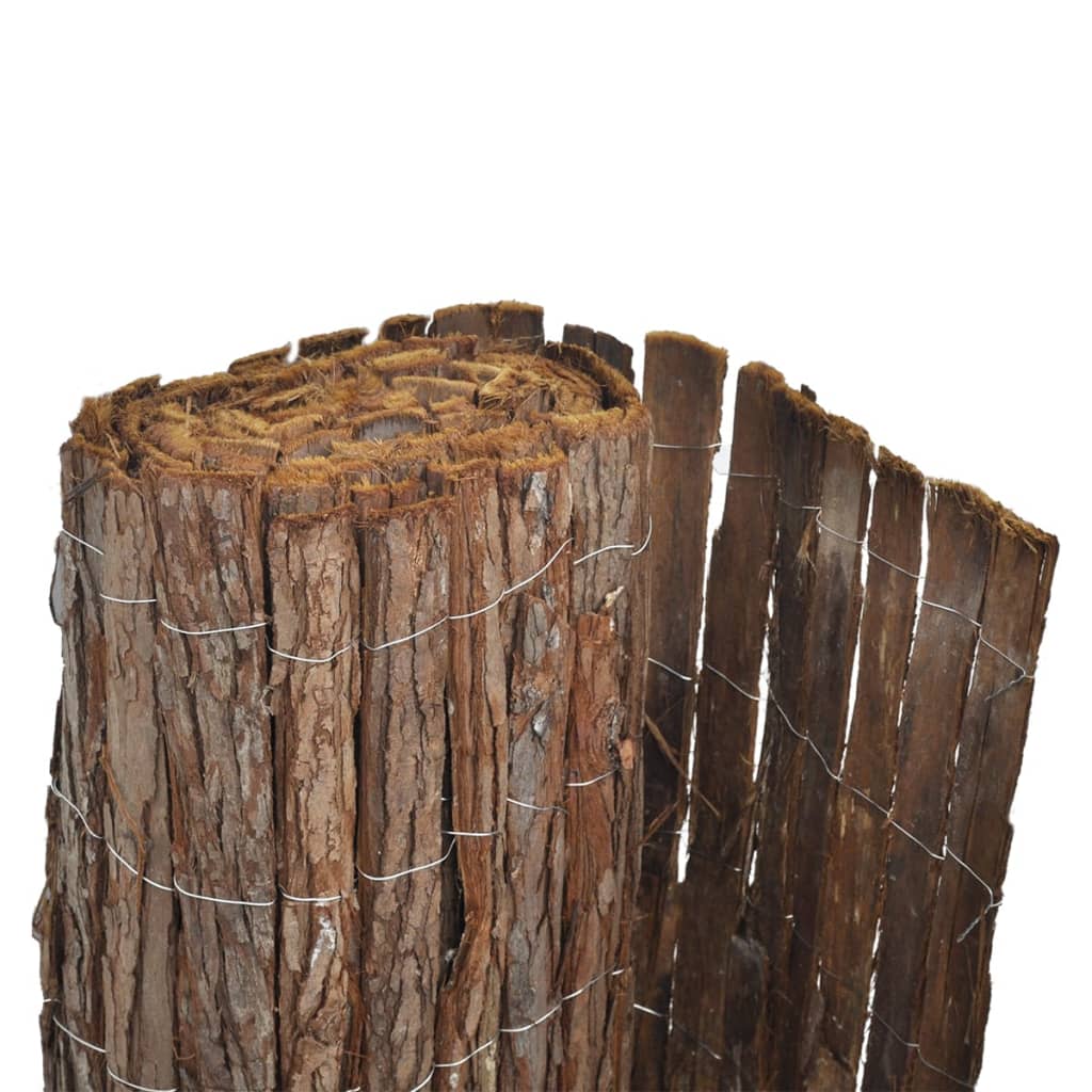 vidaXL Ogrodzenie z kory, 400 x 100 cm