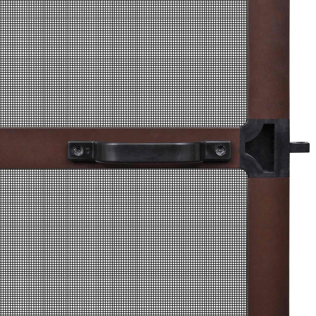 vidaXL Screen na owady z zawiasami Brązowy i czarny 100 x 215 cm