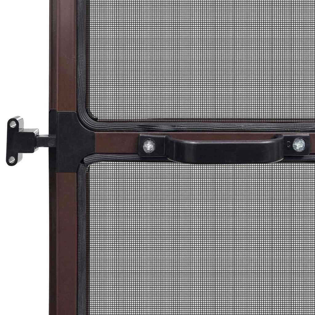 vidaXL Screen na owady z zawiasami Brązowy i czarny 100 x 215 cm