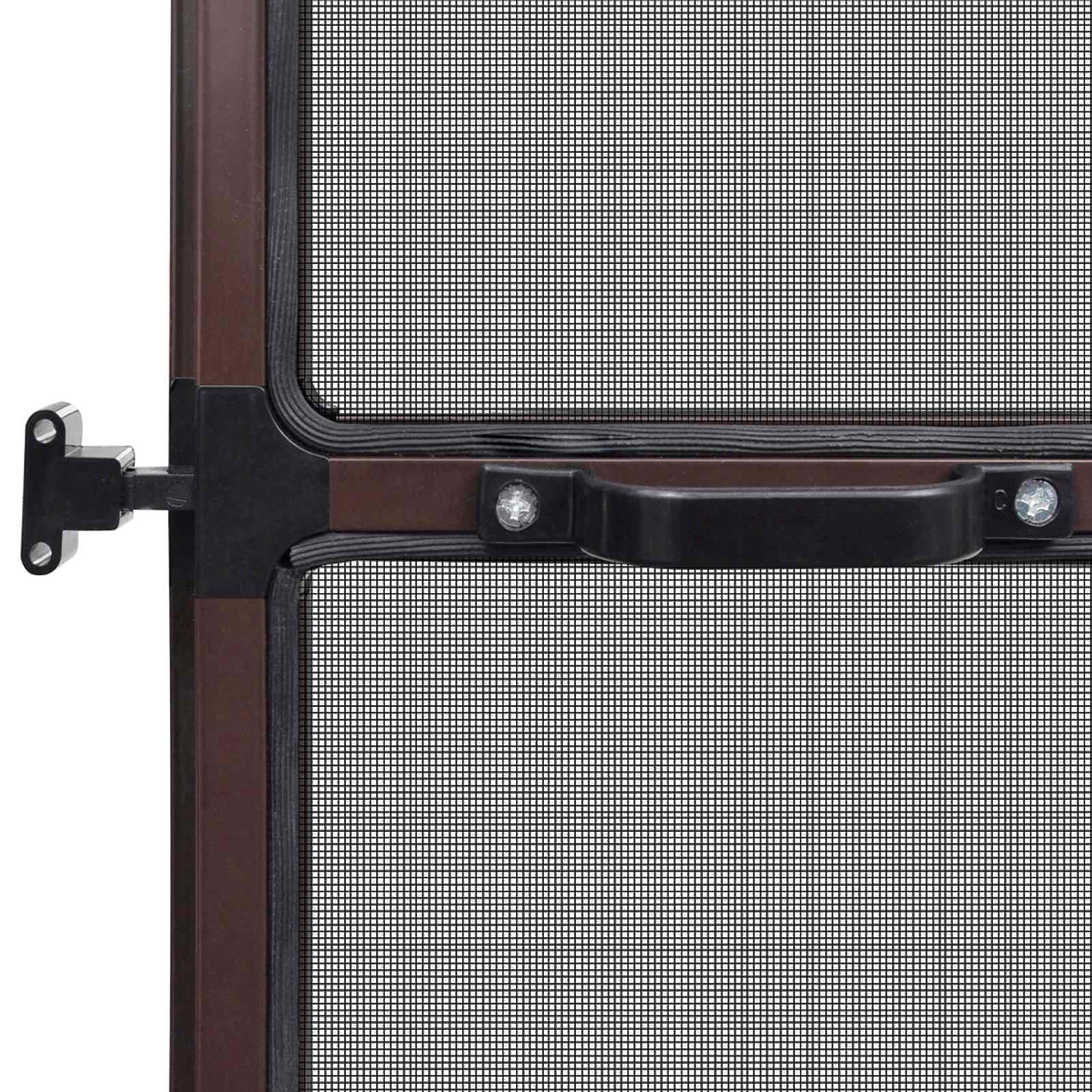 vidaXL Screen na owady z zawiasami Brązowy i czarny 100 x 215 cm