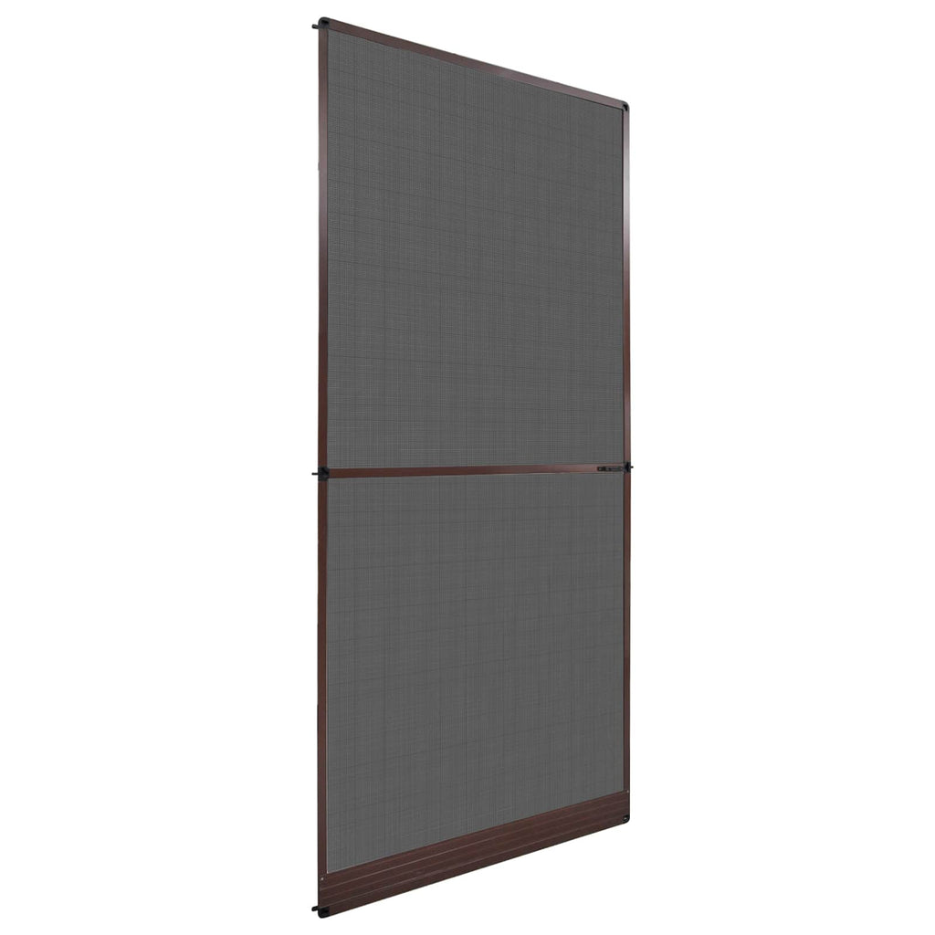 vidaXL Screen na owady z zawiasami Brązowy i czarny 100 x 215 cm