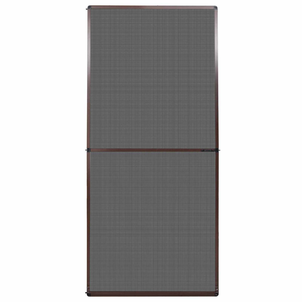 vidaXL Screen na owady z zawiasami Brązowy i czarny 100 x 215 cm