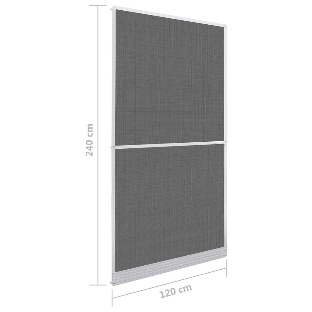 vidaXL Screen na owady z zawiasami Biały i czarny 120 x 240 cm