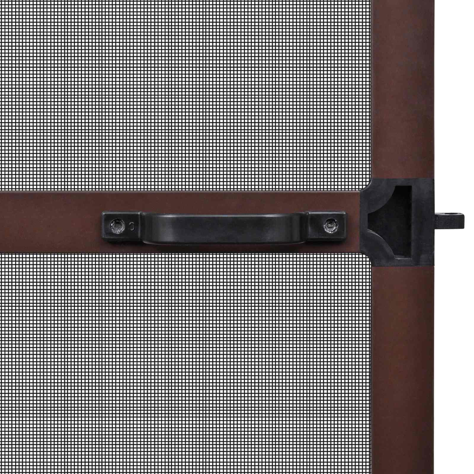 vidaXL Screen na owady z zawiasami Brązowy i czarny 120 x 240 cm