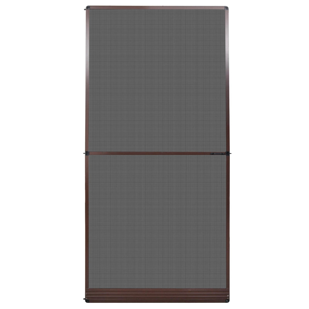 vidaXL Screen na owady z zawiasami Brązowy i czarny 120 x 240 cm