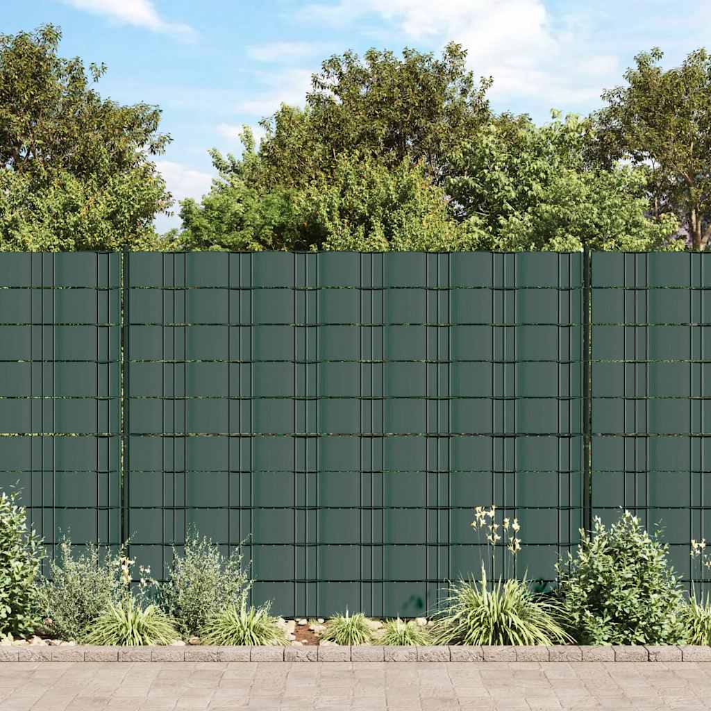 vidaXL Osłona na ogrodzenie ogrodowe, PVC, 70x0,19 m, zielona