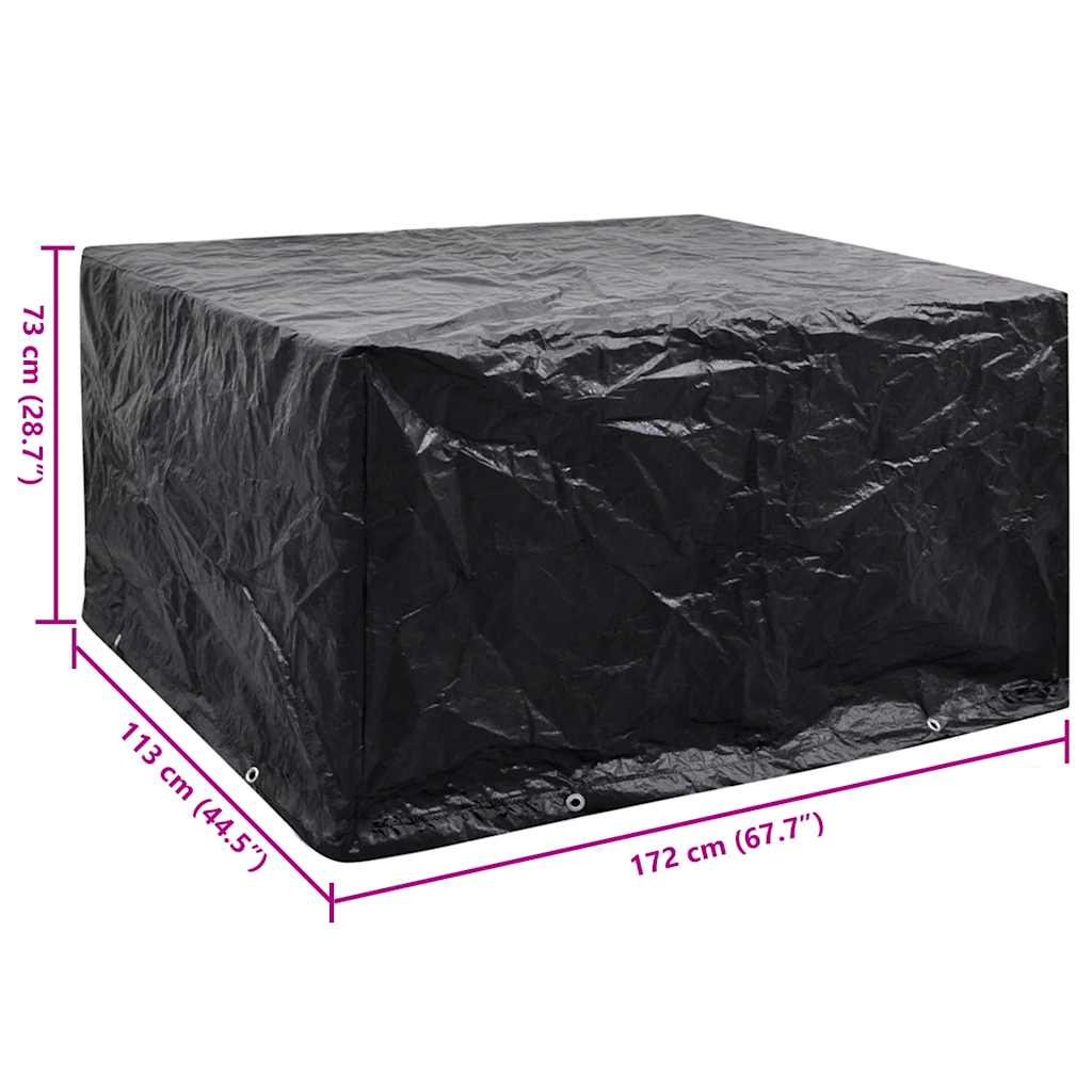 vidaXL Pokrowiec na meble ogrodowe, 8 oczek, 172 x 113 x 73 cm