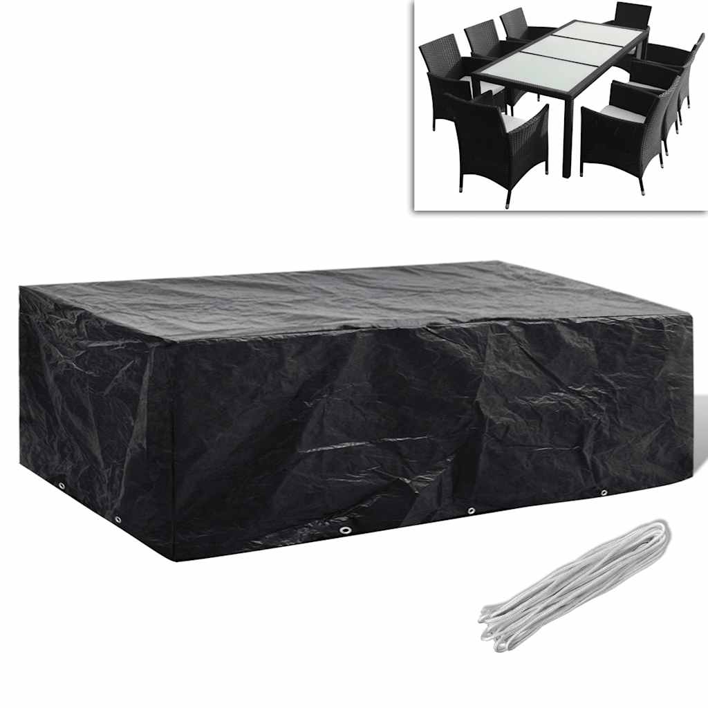 vidaXL Pokrowiec na meble ogrodowe, 8 oczek, 300 x 140 x 90 cm