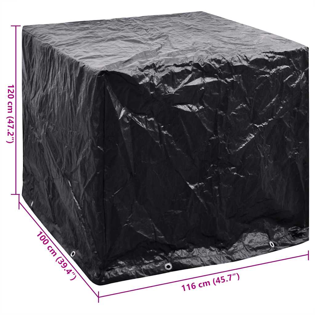 vidaXL Pokrowiec na kontener IBC, z 8 oczkami, 116x100x120 cm