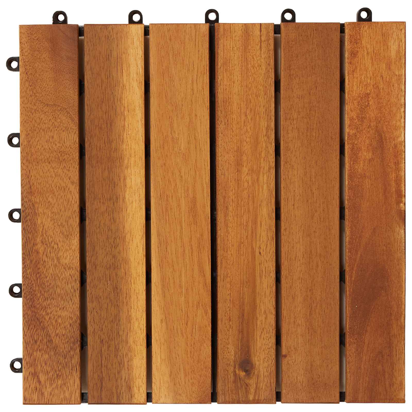 vidaXL Płytka Tarasowa 10 pcs Brązowy 30 x 30 cm Drewno Akacjowe