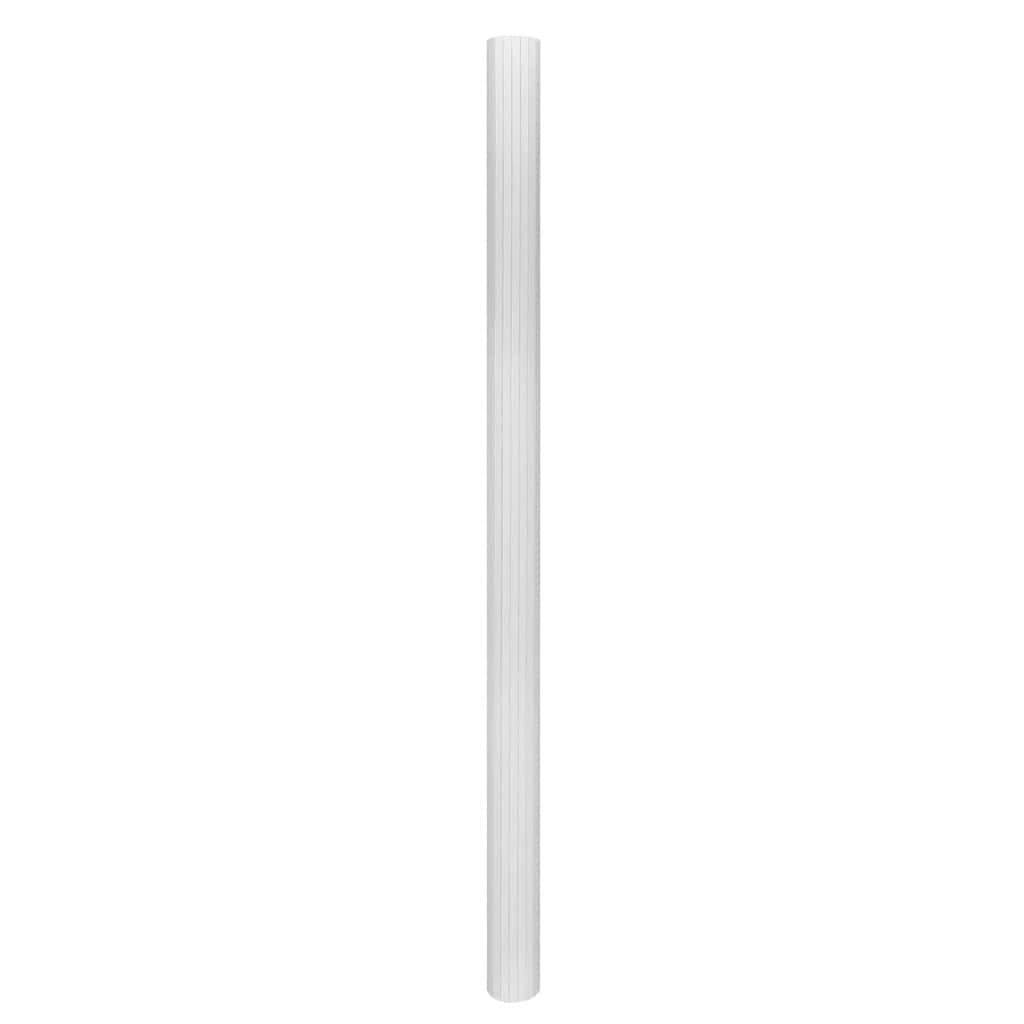 vidaXL Parawan bambusowy, biały, szerokość 250 cm, wysokość 165 cm