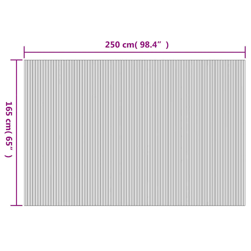 vidaXL Parawan bambusowy, biały, szerokość 250 cm, wysokość 165 cm