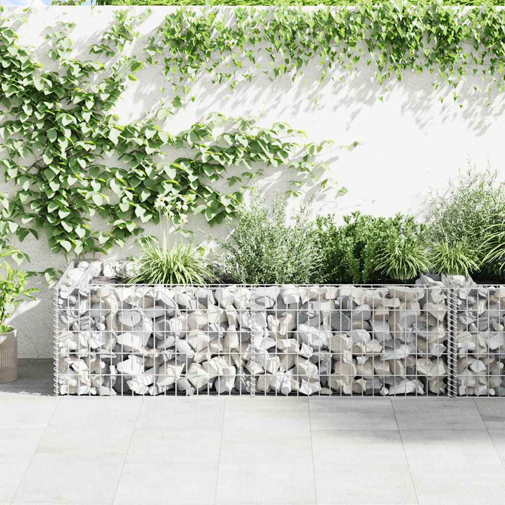 vidaXL Donica gabionowa z galwanizowanej stali, 180 x 90 x 50 cm