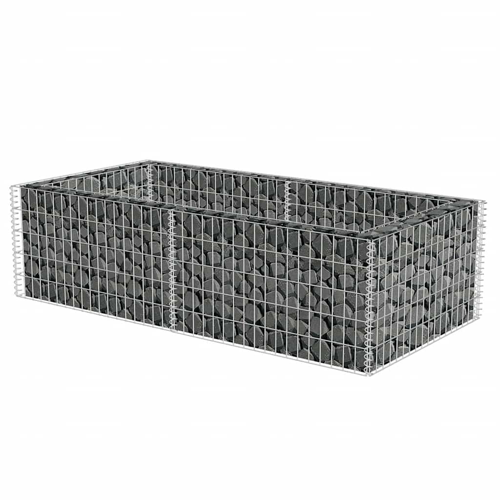 vidaXL Donica gabionowa z galwanizowanej stali, 180 x 90 x 50 cm