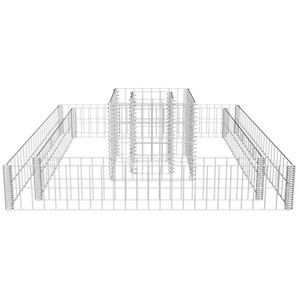vidaXL Donica gabionowa z galwanizowanej stali, 120x120x20 cm