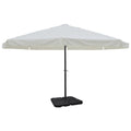 vidaXL Parasol ogrodowy z przenośną, aluminiową podstawą, biały
