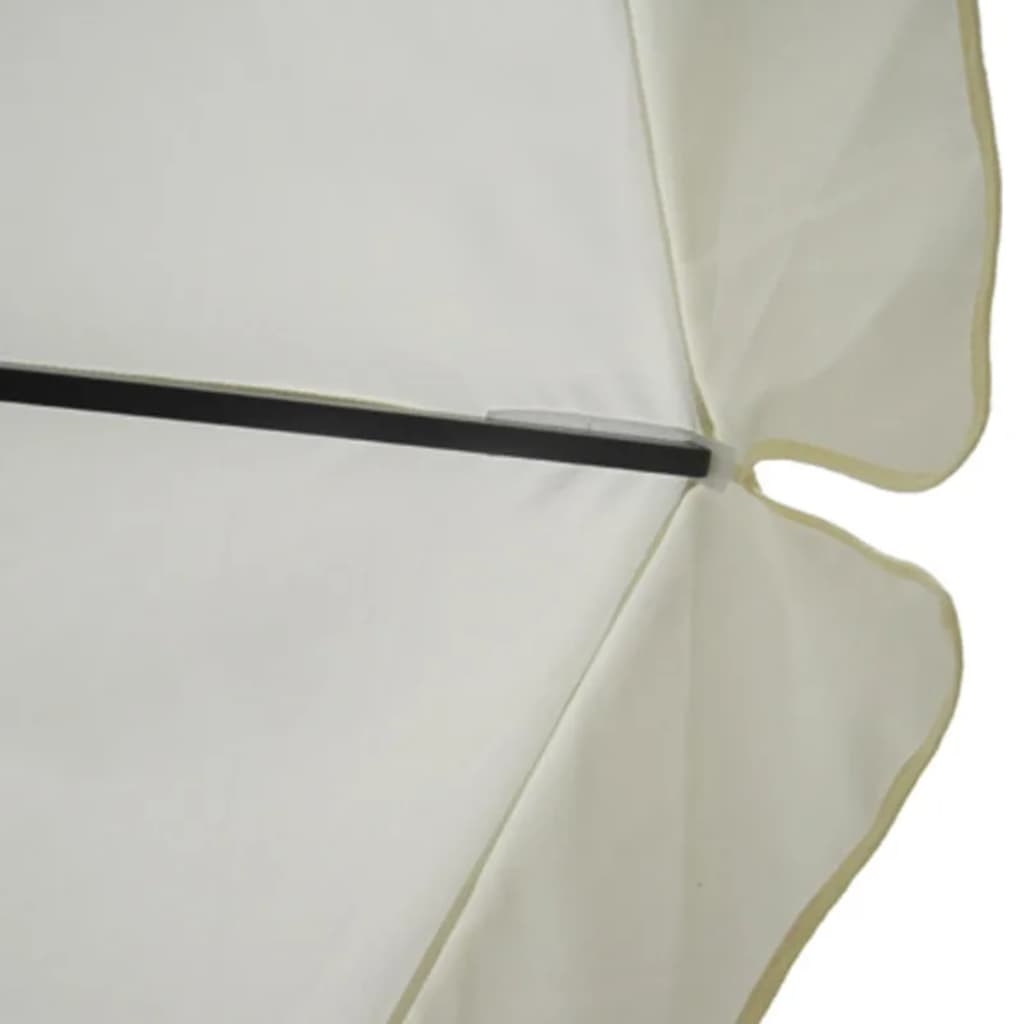 vidaXL Parasol ogrodowy z przenośną, aluminiową podstawą, biały