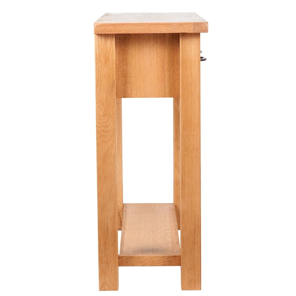 vidaXL Konsola z 2 szufladami, 83x30x73 cm, lite drewno dębowe