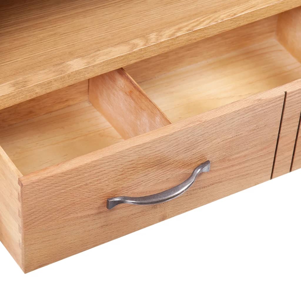 vidaXL Szafka pod TV z szufladą, 88 x 42 x 46 cm, lite drewno dębowe