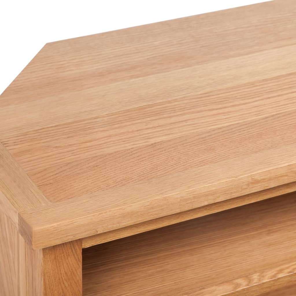 vidaXL Szafka pod TV z szufladą, 88 x 42 x 46 cm, lite drewno dębowe