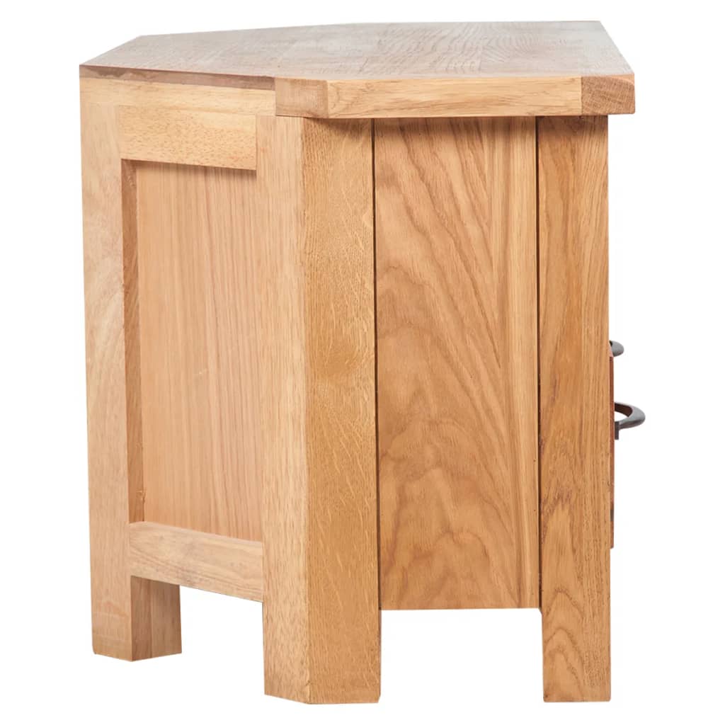 vidaXL Szafka pod TV z szufladą, 88 x 42 x 46 cm, lite drewno dębowe