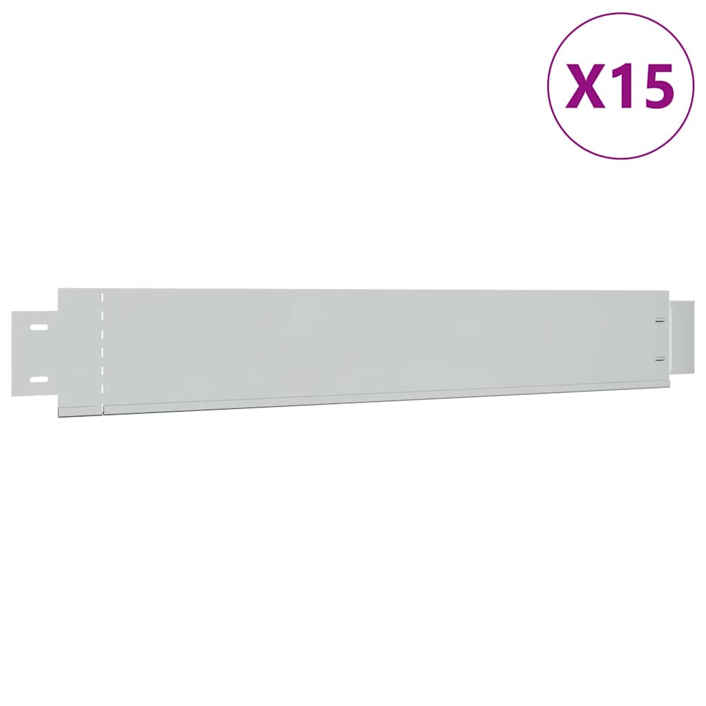 vidaXL Zestaw 15 elastycznych obrzeży ogrodowych, stal, 100 x 14 cm