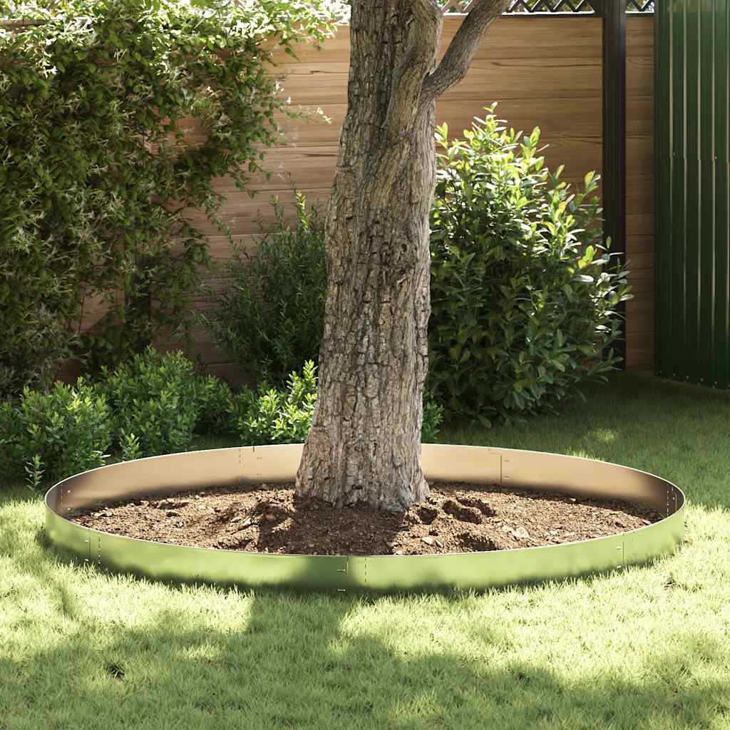 vidaXL Zestaw 15 elastycznych obrzeży ogrodowych, stal, 100 x 14 cm