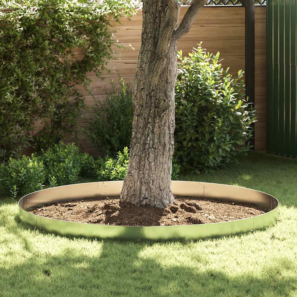 vidaXL Zestaw 20 elastycznych obrzeży ogrodowych, stalowych, 100x14 cm