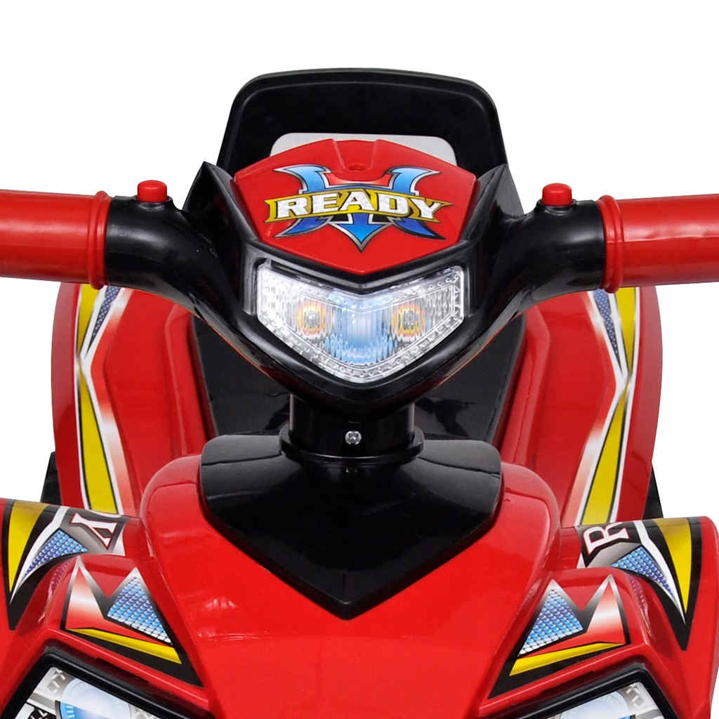 Czerwony quad jeździk dla dzieci, ze światłem i dźwiękiem