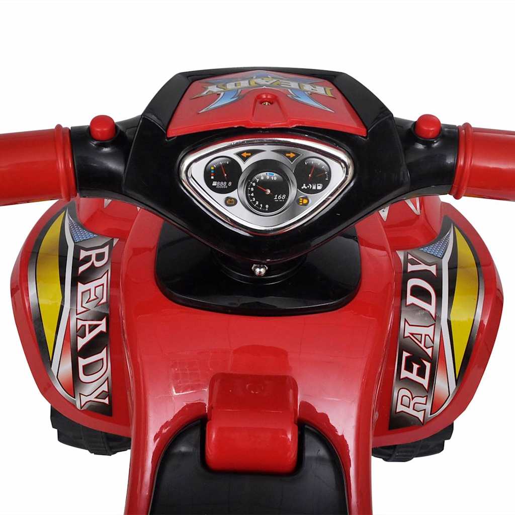 Czerwony quad jeździk dla dzieci, ze światłem i dźwiękiem